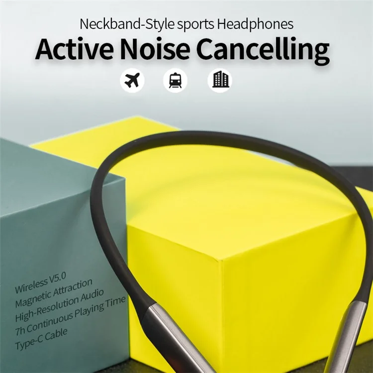 YISON H1 ANC Bluetooth-Kopfhörer, kabellose Ohrhörer, magnetisches Nackenmontiertes Headset