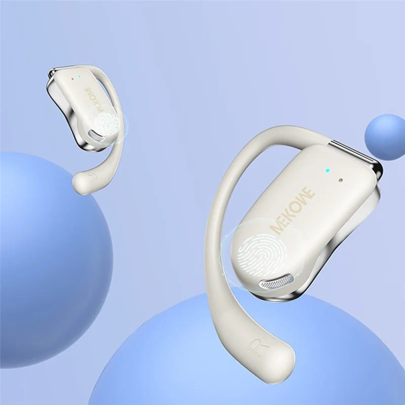 WEKOME Beluga S2 OWS Bluetooth-compatible Earhook Headset Wireless Earphone with Charging Case - Beige