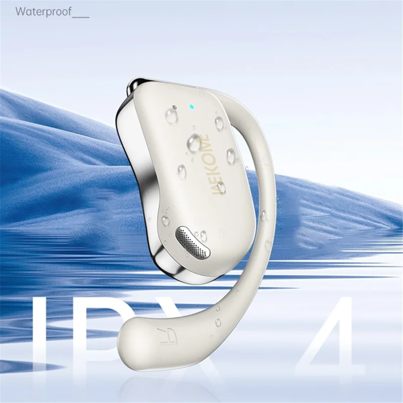 WEKOME Beluga S2 OWS Bluetooth-compatible Earhook Headset Wireless Earphone with Charging Case - Beige