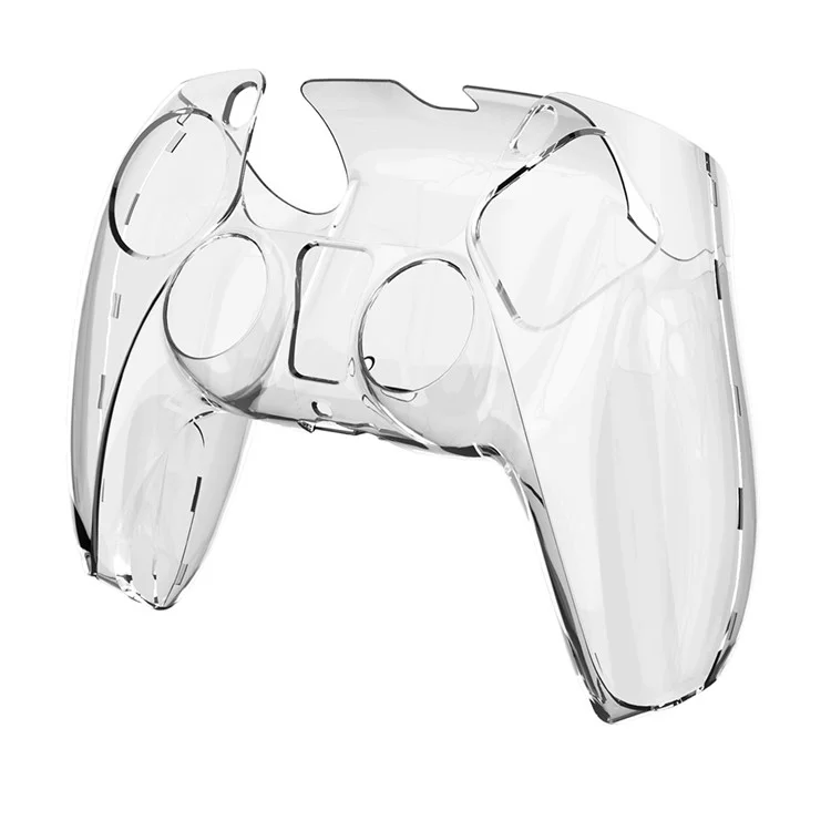Split Type Clear PC Cover for PS5 Game Controller Ultra Thin Protective Case - Transparent