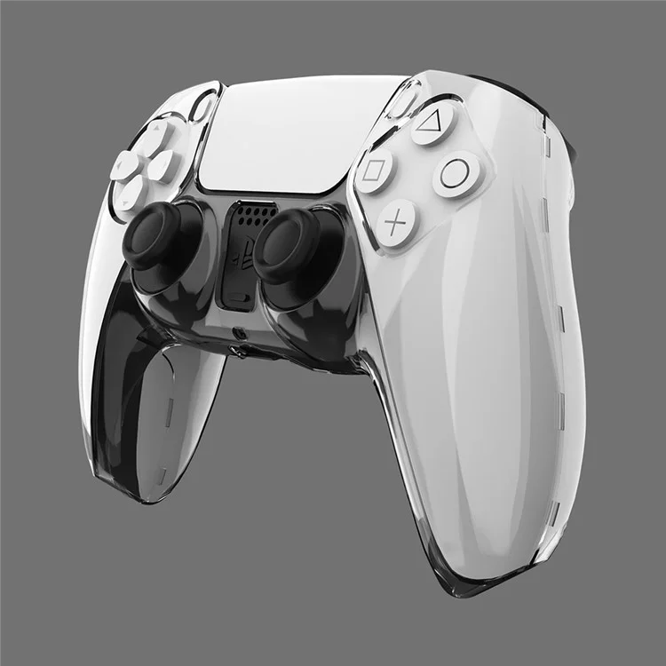 Split Type Clear PC Cover for PS5 Game Controller Ultra Thin Protective Case - Transparent