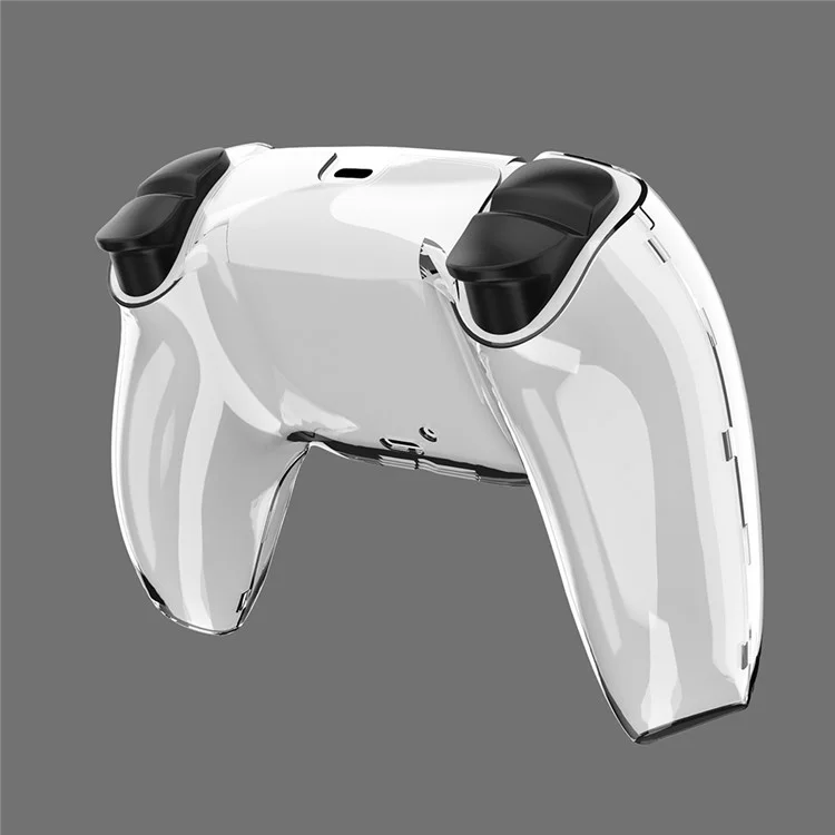 Split Type Clear PC Cover for PS5 Game Controller Ultra Thin Protective Case - Transparent