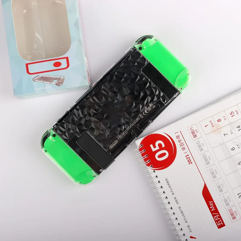 Voor Nintendo Switch 5 in 1 Split Design Transparante PC Anti-val Beschermhoes - Transparant