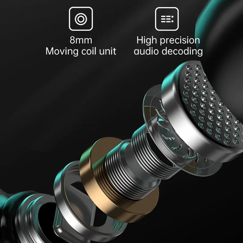 M25 Mecha Design Bluetooth-compatible Earphone Digital Display TWS Gaming Wireless In-ear Headset - Black