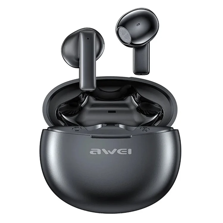 AWEI T87 Écouteurs Bluetooth TWS Stéréo Haute Fidélité ENC Réduction de Bruit Écouteurs avec Boîtier de Charge - Noir