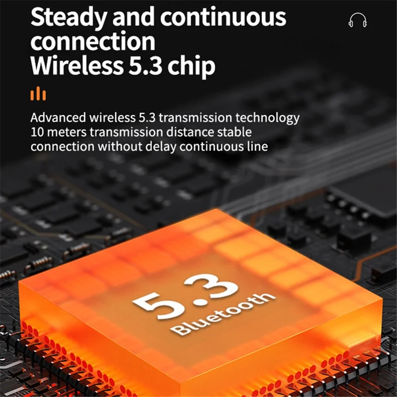 SM01 TWS Digital Display Bluetooth-compatible Earphone Mini Sleep Earbuds Wireless Music Headset - Black