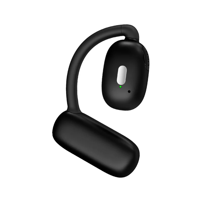 V21 Single Ear Rotating Hook Earphone OWS Bluetooth-compatible 5.4 Stereo Headphone - Black