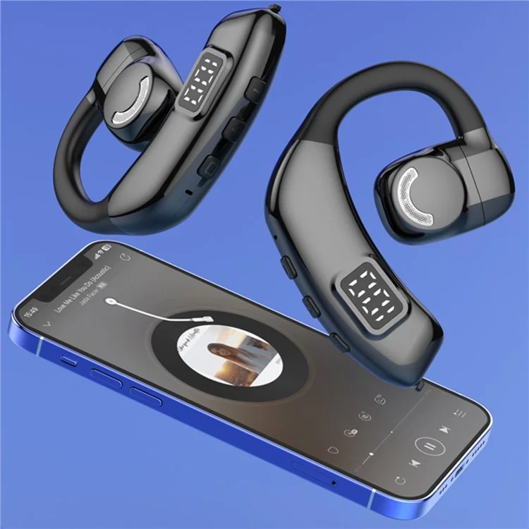 X30 Auricolare aziendale Bluetooth 5.4 monoorecchio Cuffia wireless con gancio - Nero 