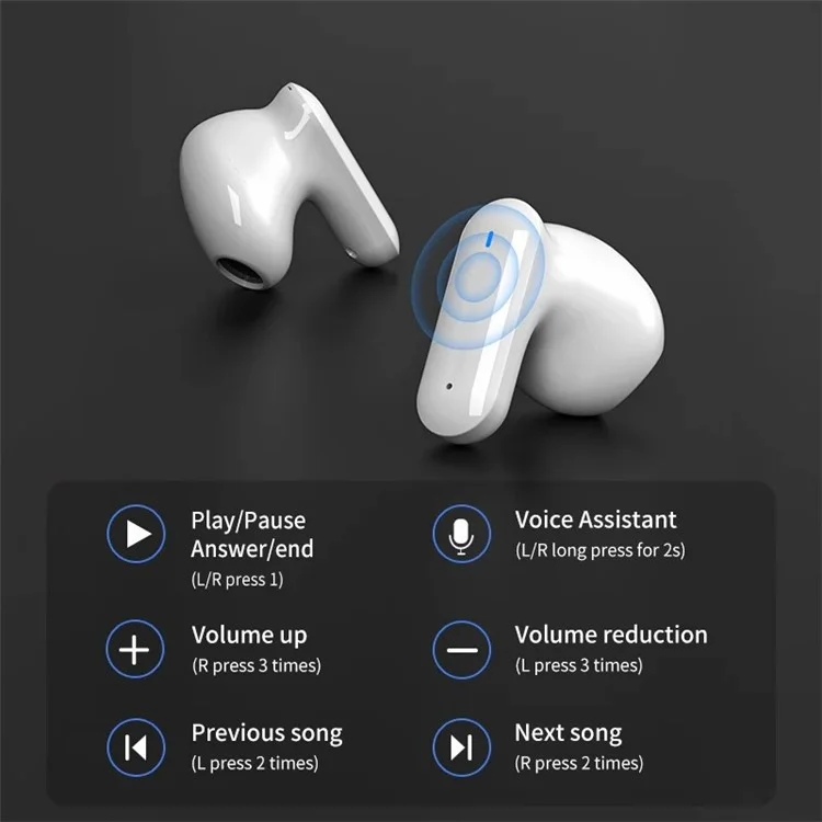 LY09 TWS Wireless Headset Noise Reduction Gaming Bluetooth-compatible Earphones with Charging Case