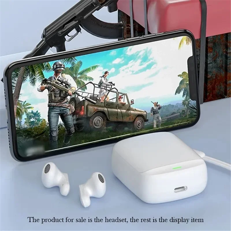 LY19 TWS Earphone Deep Bass Bluetooth-compatible 5.3 Earbuds Sports Noise Reduction Earphone with Charging Case - White