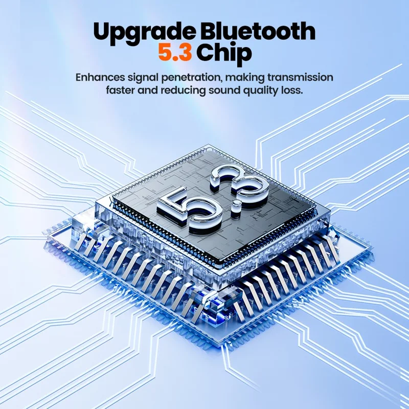 TOOCKI HE-068A TWS Bluetooth-compatible Earphone Waterproof Wireless Headset with Digital Display Function - Black