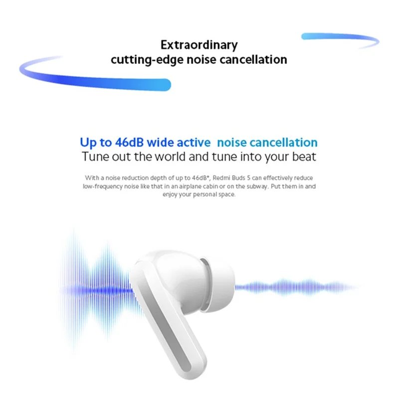 XIAOMI Redmi Buds 5 Global Version Bluetooth-compatible Earbuds TWS Wireless Headset - Black