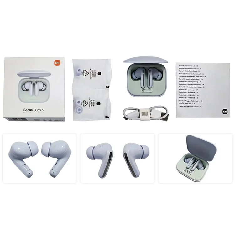 XIAOMI Redmi Buds 5 Globale Version Bluetooth-Kopfhörer TWS kabellose Kopfhörer - Lila