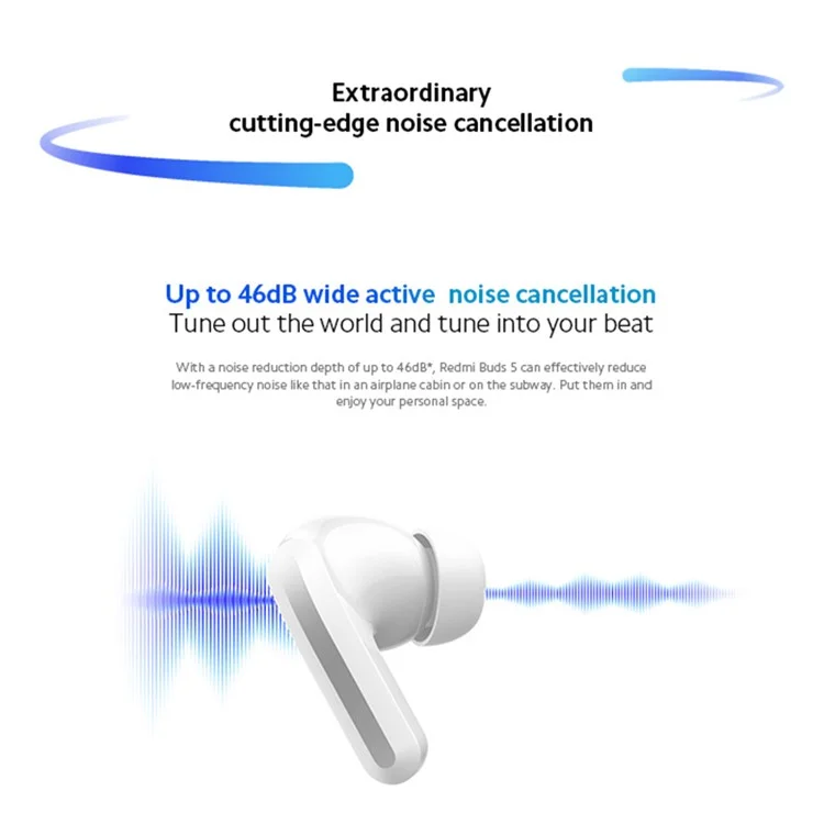 XIAOMI Redmi Buds 5 Globale Version Bluetooth-Kopfhörer TWS kabellose Kopfhörer - Lila