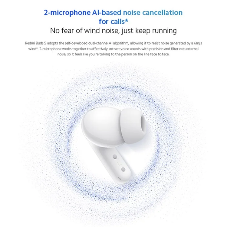 XIAOMI Redmi Buds 5 Globale Version Bluetooth-Kopfhörer TWS kabellose Kopfhörer - Lila
