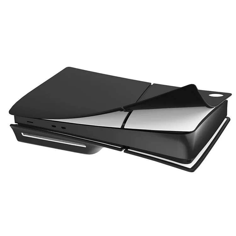 Pour Sony PS5 Slim Anti-Scratch Game Console Protector Silicone Sleeve Case - Édition de Disque / Noir