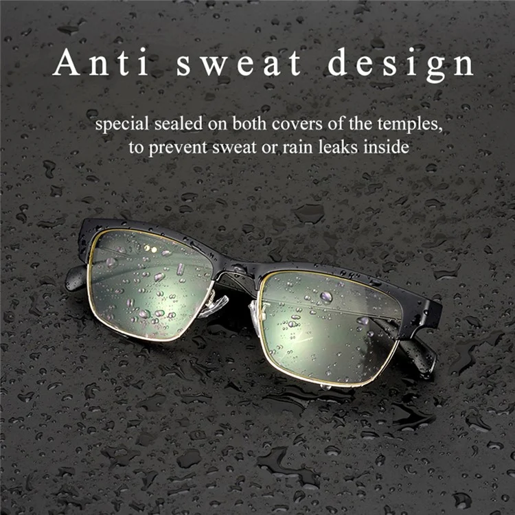 Auriculares inalámbricos Bluetooth TWS Gafas inteligentes Auriculares Gafas de sol - KY02B Oro 
