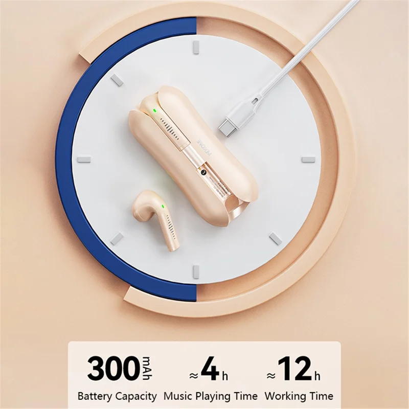 Écouteurs Sans Fil Wekome WS-11 Série Littoy Bluetooth 5.3 Écouteurs Stéréo - Beige