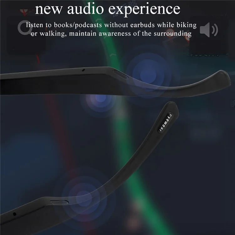 KY03 Smart Glasses Polarized Lenses Bluetooth-compatible Eyewear Call with Built-in Mic Speakers - Blue