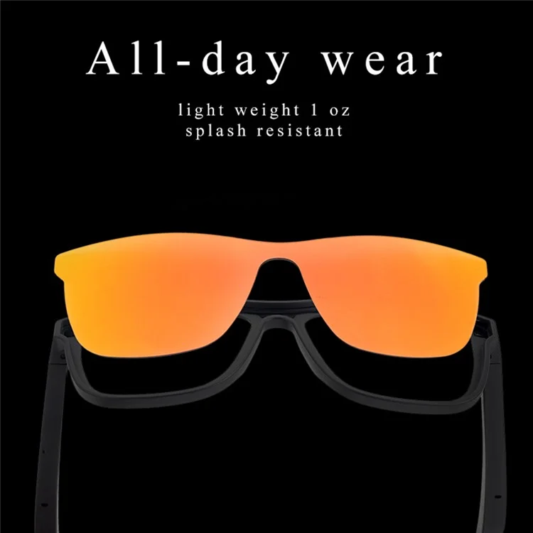 Gafas inteligentes KY03 con lentes polarizadas, Bluetooth, altavoces integrados y micrófono - Naranja