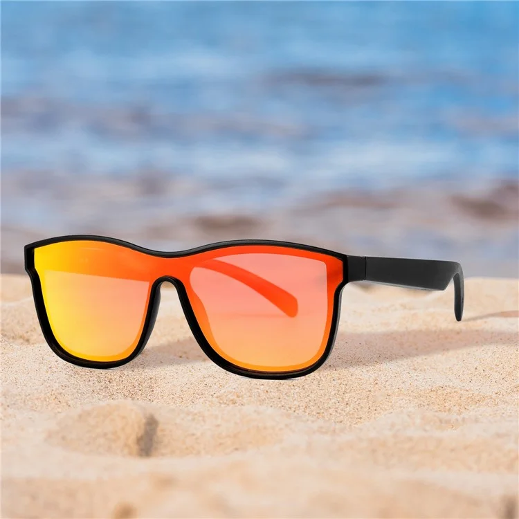 Gafas inteligentes KY03 con lentes polarizadas, Bluetooth, altavoces integrados y micrófono - Naranja