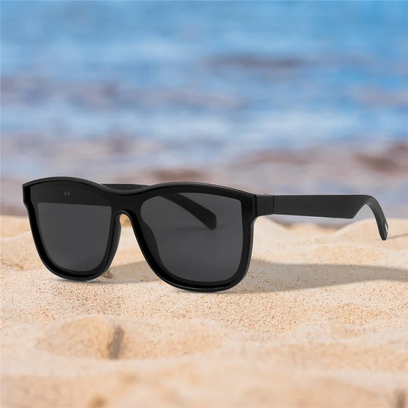 KY03 Smart Glasses Polarized Lenses Bluetooth-compatible Eyewear Call with Built-in Mic Speakers - Black