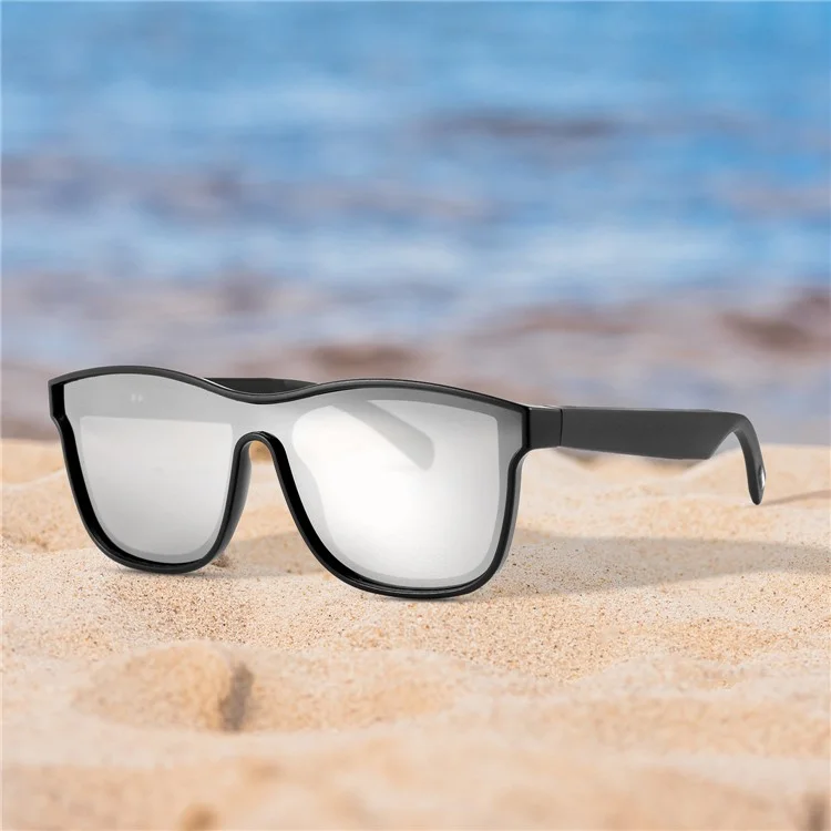 KY03 Smart Glasses Polarized Lenses Bluetooth-compatible Eyewear Call with Built-in Mic Speakers - Silver