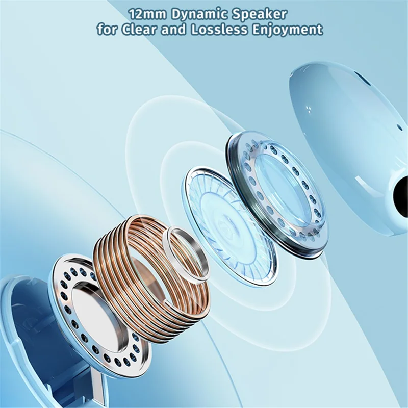 ROCK RAU0766 Air Bubble TWS Bluetooth-compatible Earphones Digital Display Wireless Headset - Purple