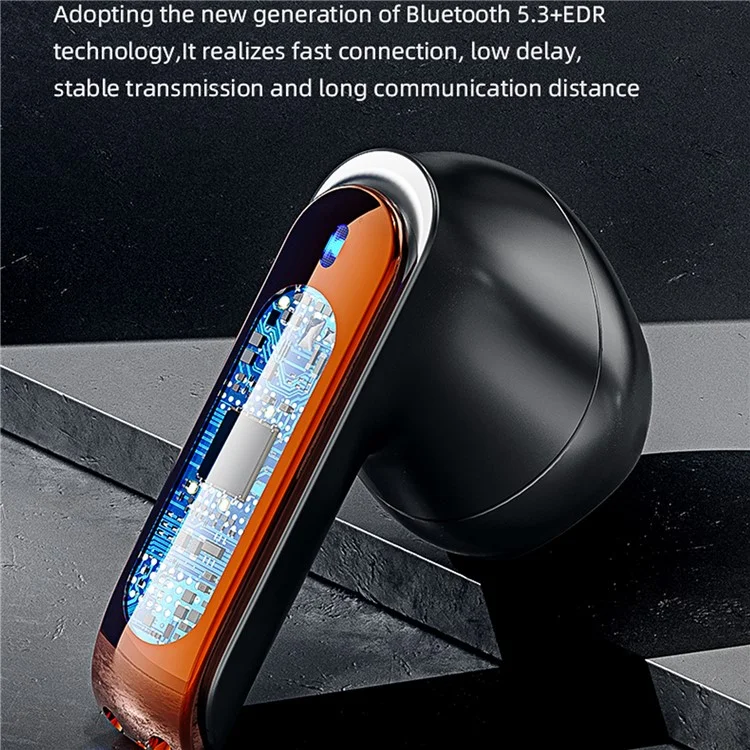 ROCK Steampunk R3 TWS Earphones Mecha Metal Bluetooth-compatible Headset - Black