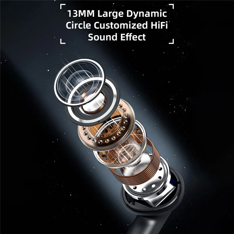 ROCK Steampunk R3 TWS Earphones Mecha Metal Bluetooth-compatible Headset - Blue