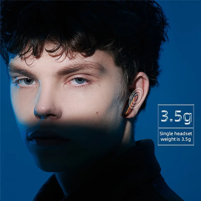 ROCK Steampunk R3 TWS Earphones Mecha Metal Bluetooth-compatible Headset - Blue