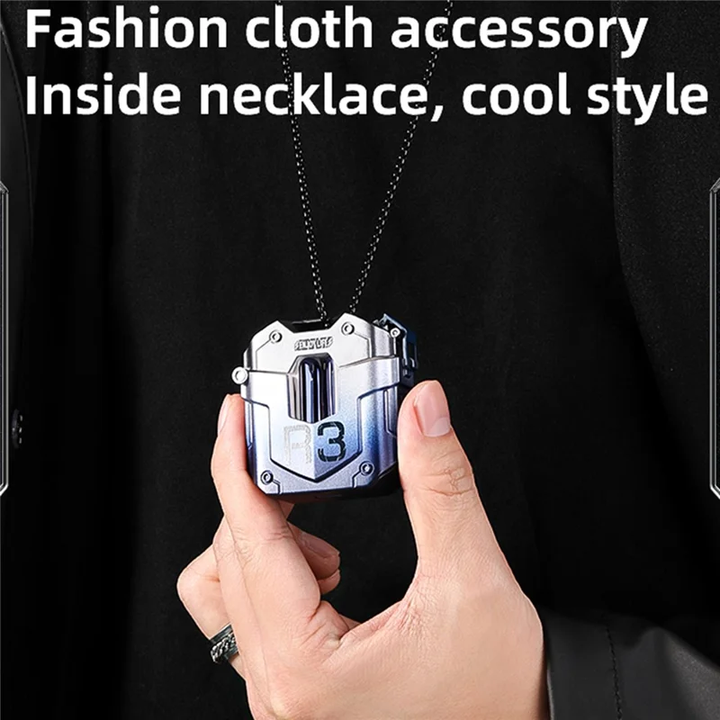 ROCK Steampunk R3 TWS Earphones Mecha Metal Bluetooth-compatible Headset - Blue