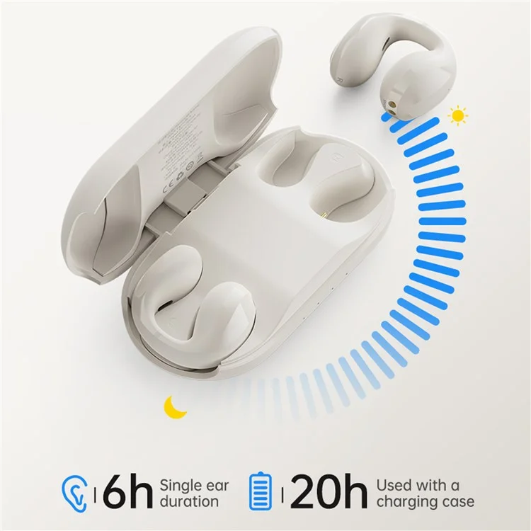 ROCK X900 OWS Bluetooth-Kopfhörer mit Ohrbügeln, drahtloses Headset - Beige