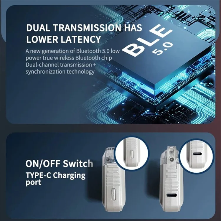 S10 Semi-in-ear Bluetooth-compatible Earphones with LED Full Color Touch Screen Charging Case, English Version - Beige