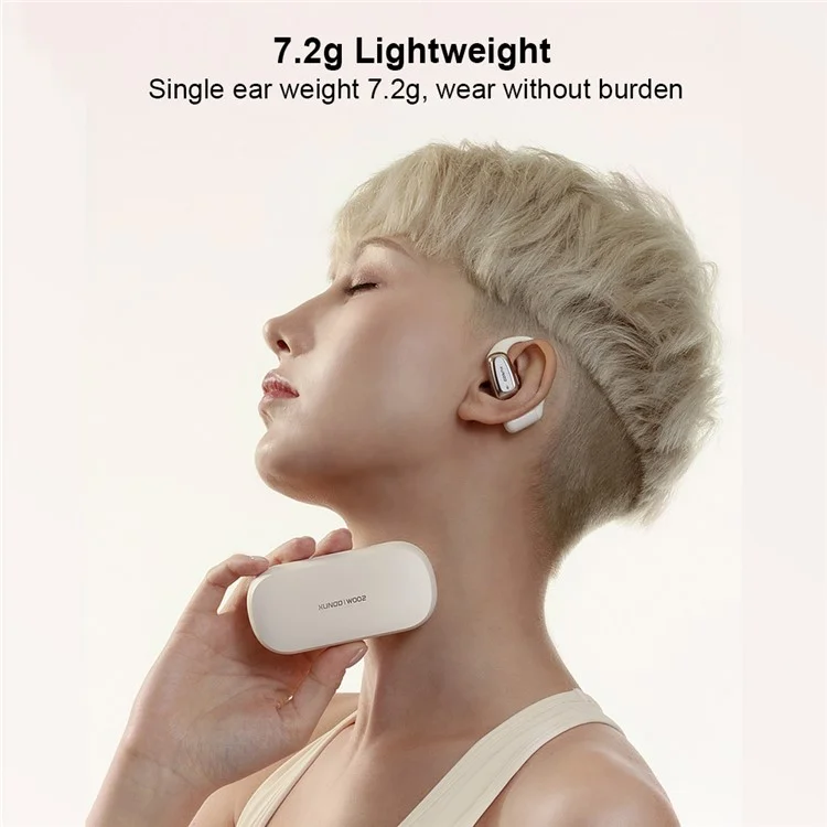 XUNDD W002 ENC Noise Reduction Bluetooth-compatible Earhook Earbuds Open Ear Earphone - White