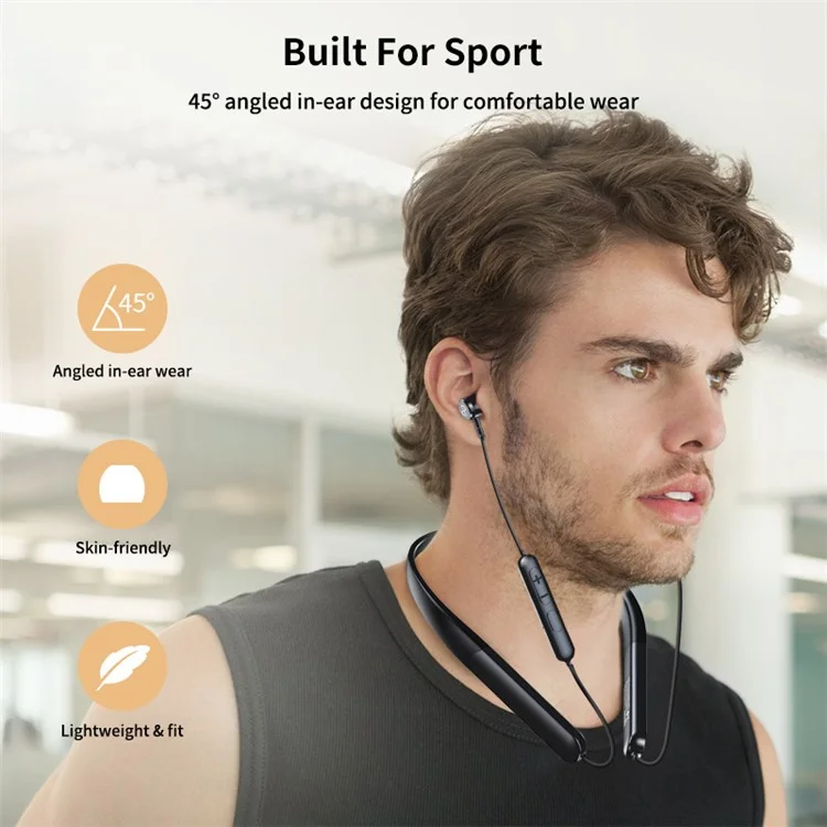 XUNDD H001 ENC Bluetooth Silicone Earphone Wireless Earbud Magnetic Neck-Mounted Headset