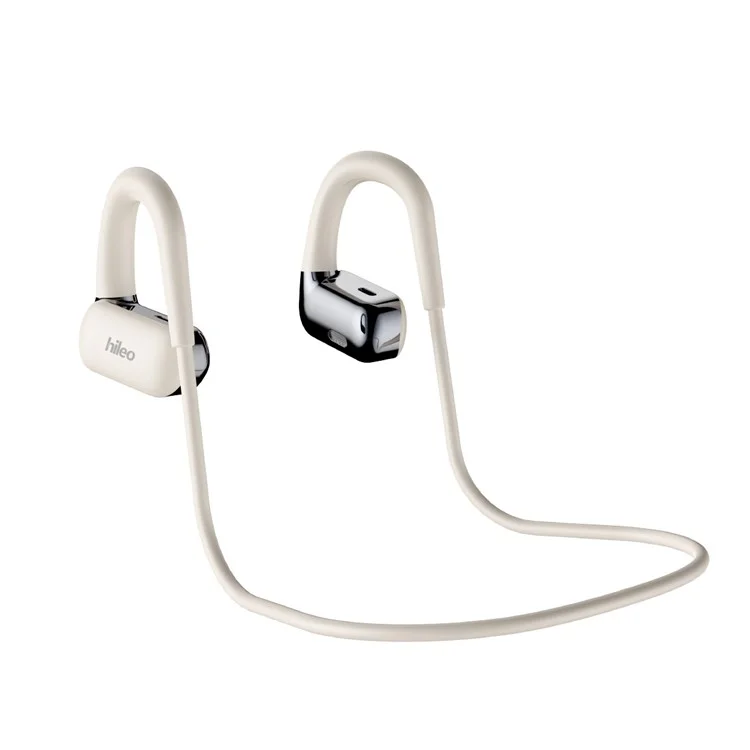 HILEO Hi77 Air Conduction Open Ear Bluetooth Headphones Sports Wireless Earphones - Branco