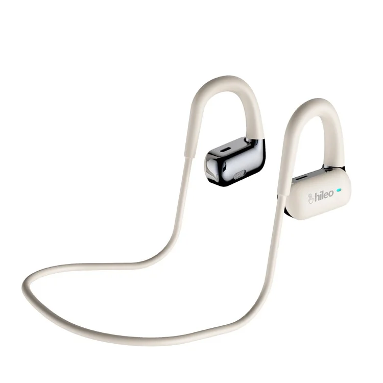 HILEO Hi77 Air Conduction Open Ear Bluetooth Headphones Sports Wireless Earphones - Branco
