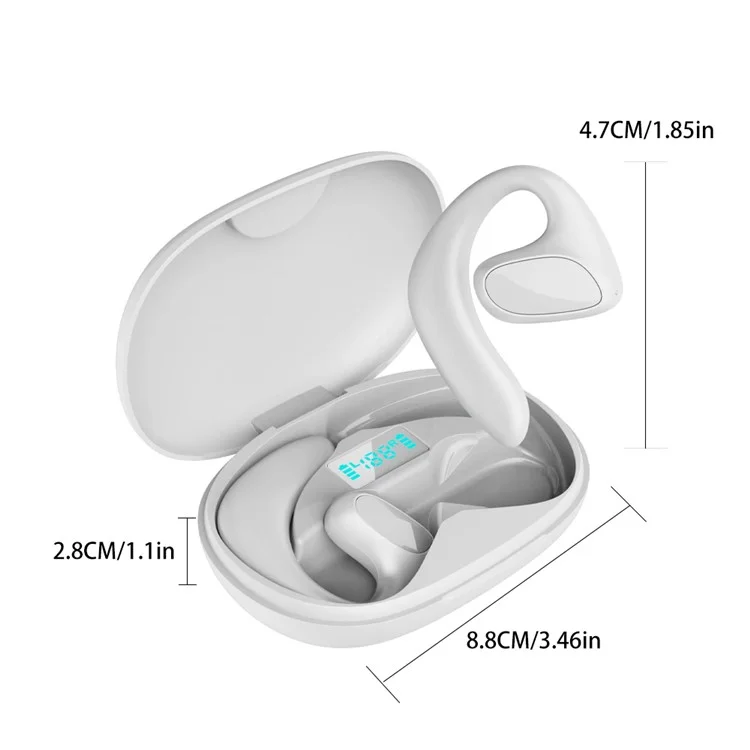 M8 144 Languages Translation Earphones Noise Reduction Smart Voice Translator TWS Bluetooth-compatible Headset - White