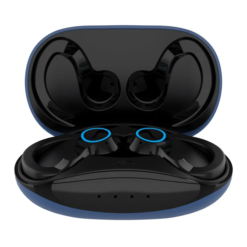 T23 Bluetooth 5.1 Ohrpassformkopfhörer Rauschunterdrückung Kabellose Sportkopfhörer - Blau 