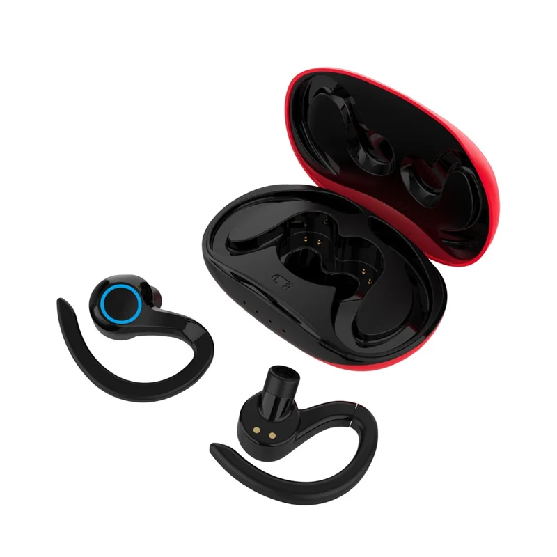 T23 Bluetooth 5.1 Ohrpassformkopfhörer Rauschunterdrückung Kabellose Sportkopfhörer - Blau 