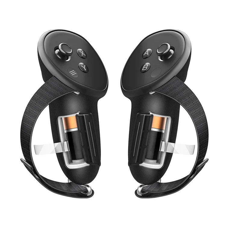 1 Par de Luvas de Silicone Líquido para o Controlador de Manipulação da Meta Quest 3 VR com Tira de Nylon Antiderrapante