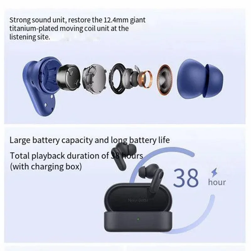 ONEPLUS Buds V True Wireless Bluetooth-compatible Headset Dual Microphone Noise Canceling Earphones - White