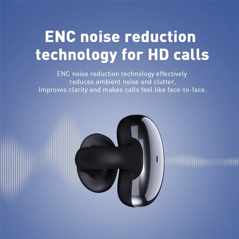 HILEO Hi82 Bluetooth-compatible Headsets Ear Clip-On Earphones Wireless Headphones - White