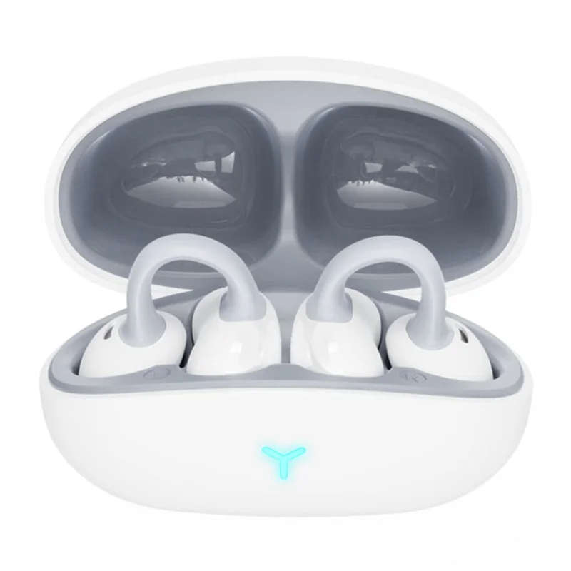 HILEO Hi82 Bluetooth-compatible Headsets Ear Clip-On Earphones Wireless Headphones - White