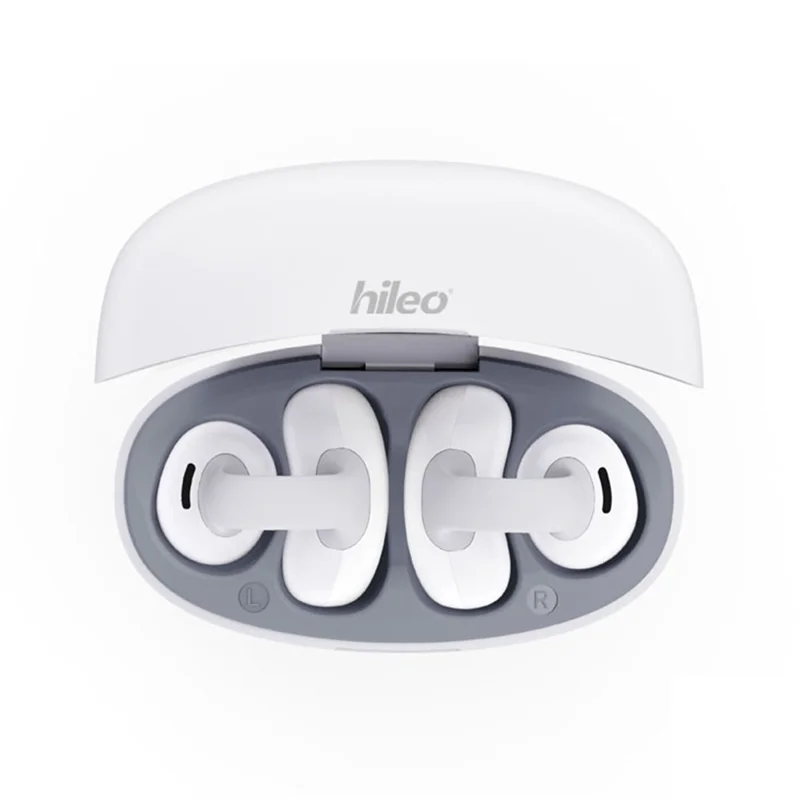 HILEO Hi82 Bluetooth-compatible Headsets Ear Clip-On Earphones Wireless Headphones - White