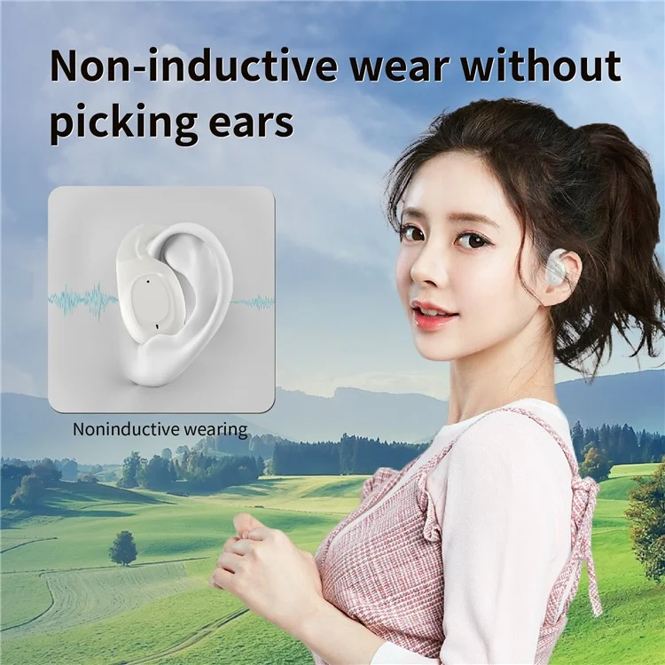 X3 1 Par de Headsets Sem Fio OWS Open-Ear Fones de Ouvido Bluetooth para Corrida - Preto