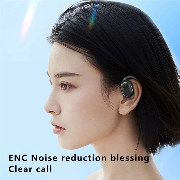 T29 OWS Bluetooth 5.3 Auricolare Ear Hanging Sports Stereo Music Headset - Nero