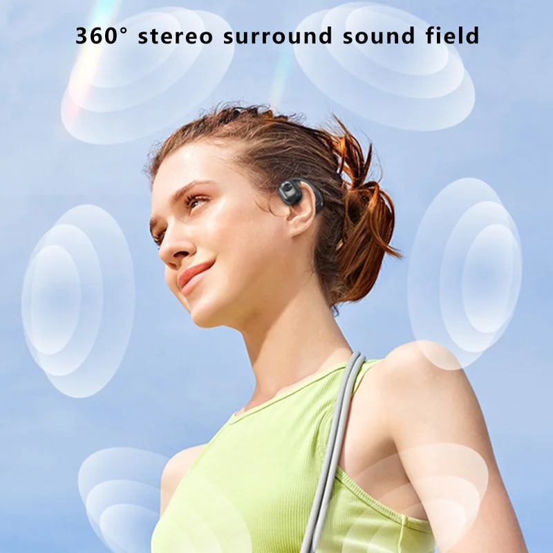 T29 OWS Bluetooth-compatible 5.3 Earphone Ear Hanging Sports Stereo Music Headset - White