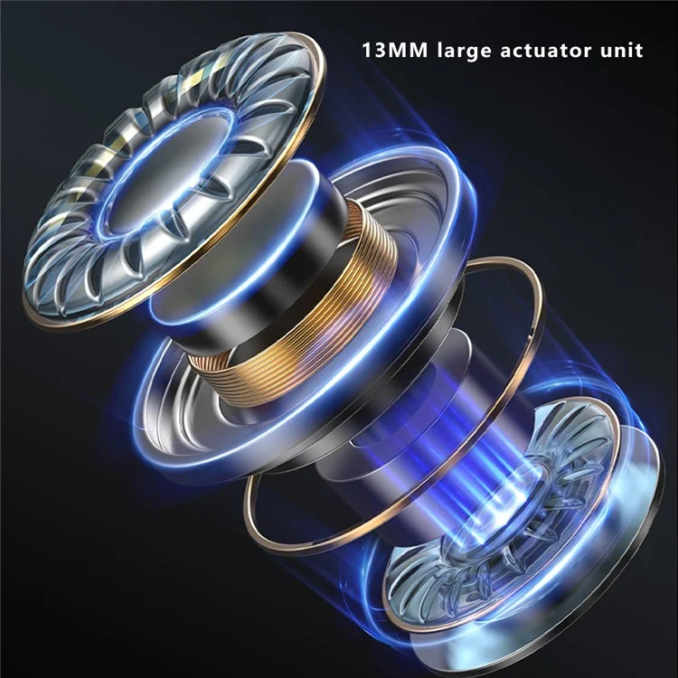 T20 OWS Bluetooth-compatible Earphones Noise Reduction Rotary Ear Hook Wireless Earbuds - Black
